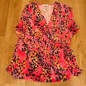 Peter Nygard cross tie blouse 2X